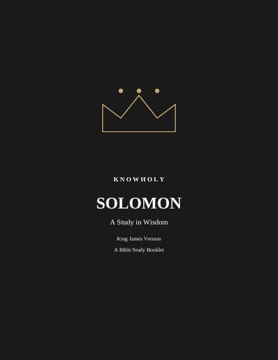 Cover of the Solomon study booklet